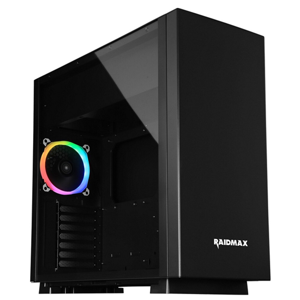 Carcasa Raidmax Enigma S14TB, MID Tower, Tempered Glass, fara sursa, RGB, Neagra