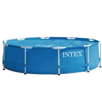 Piscina Intex Metal Frame Pool, albastru, 366x76 Piscina Intex Metal Frame Pool, albastru, 366x76