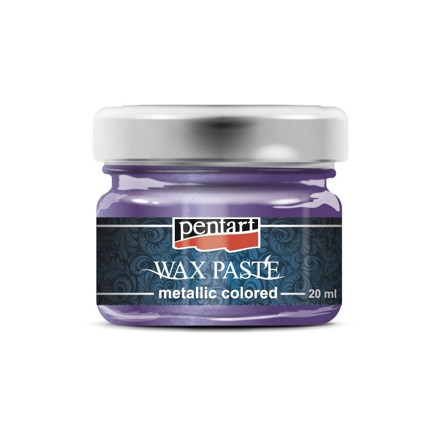 Pasta cerata in culori metalice Pentart - mov metalizat, 20 ml