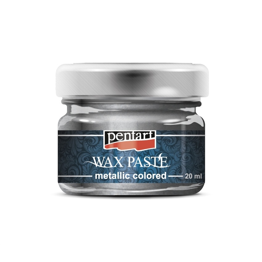 Pasta cerata in culori metalice Pentart - grafit metalizat, 20 ml