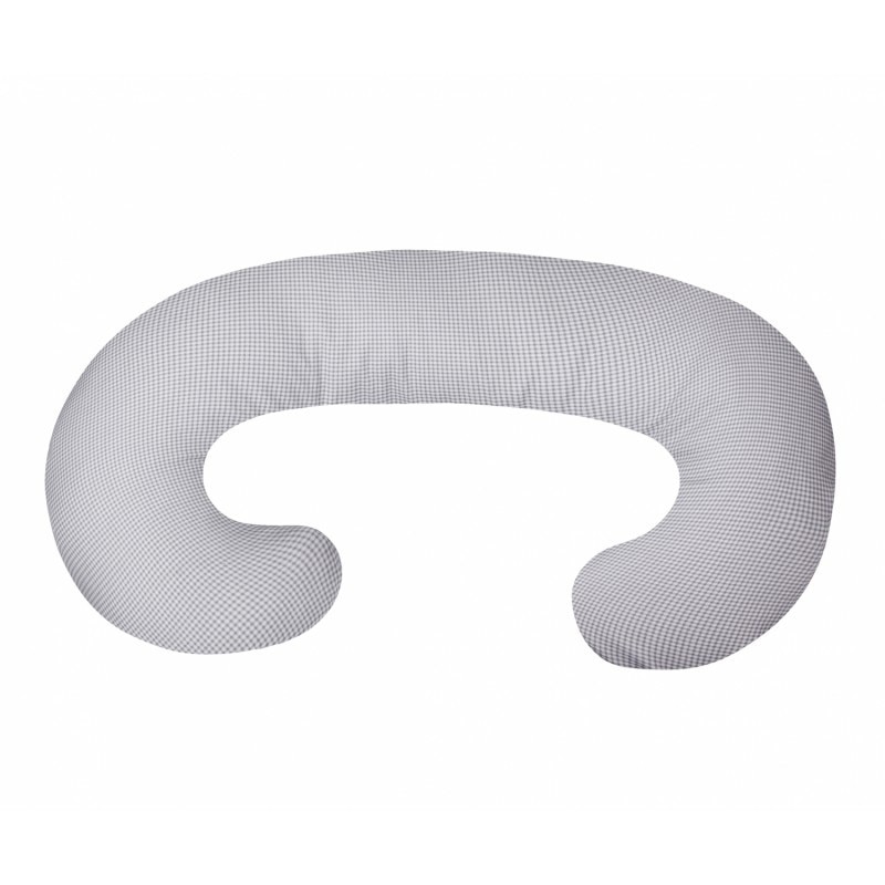 Husa pentru Perna de alaptat COMFORT GRID 250 cm, Womar Zaffiro, Gri