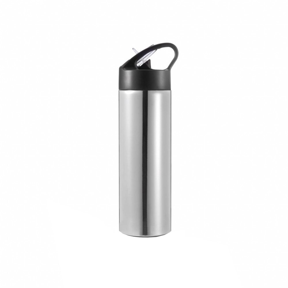 Sticla sport 500 ml, XD by AleXer, ST, otel inoxidabil, pp, argintiu, breloc inclus din piele ecologica si metal