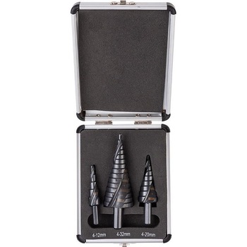 Set 3 burghie pentru metal, in trepte, profesionale, titan, 4-12/20/32 mm, Richmann Exclusive Set 3 burghie pentru metal, in trepte, profesionale, titan, 4-12/20/32 mm, Richmann Exclusive