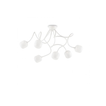 Plafoniera Octopus PL6, metal,plastic alb Plafoniera Octopus PL6, metal,plastic alb