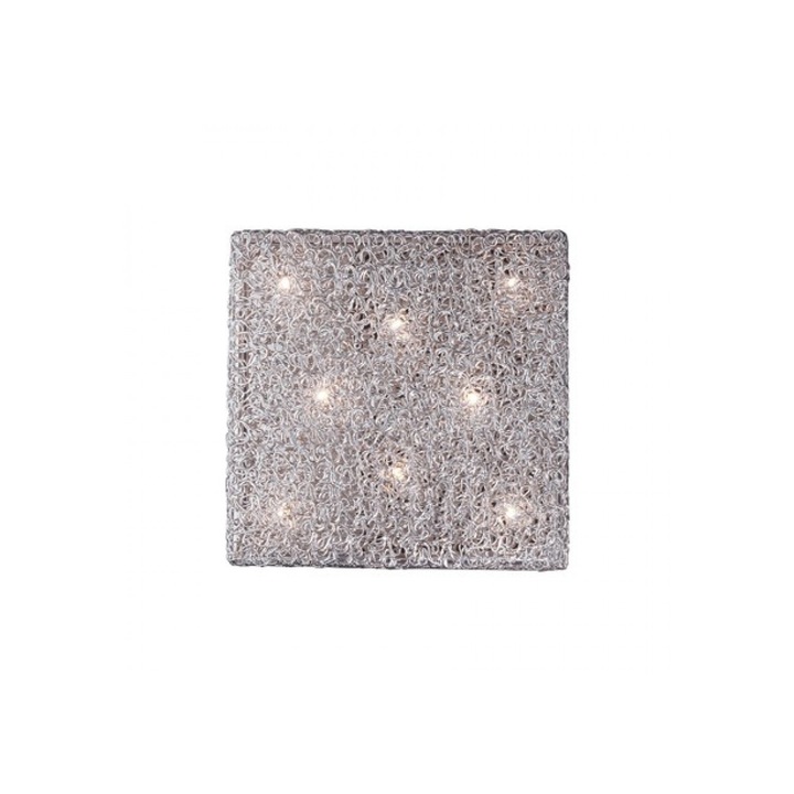 Plafoniera Quadro PL12, metal, crom