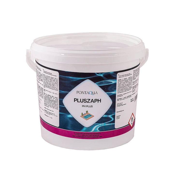 Solutie pH Plus Pontaqua, PHP 030, 3kg, pentru cresterea nivelului de pH in apa din piscina