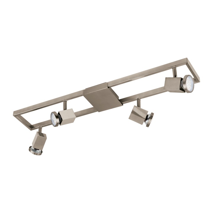 EGLO Zeraco 93678 fali lámpa, 4x5W GU10-LED, 1600lm, 3000K, matt nikkel