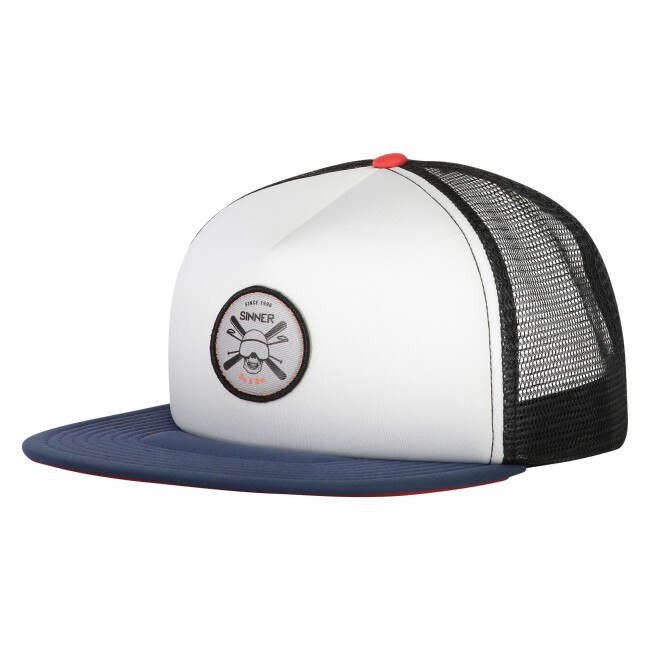 Sapca Sinner SKULL BADGE Alb Reglabil