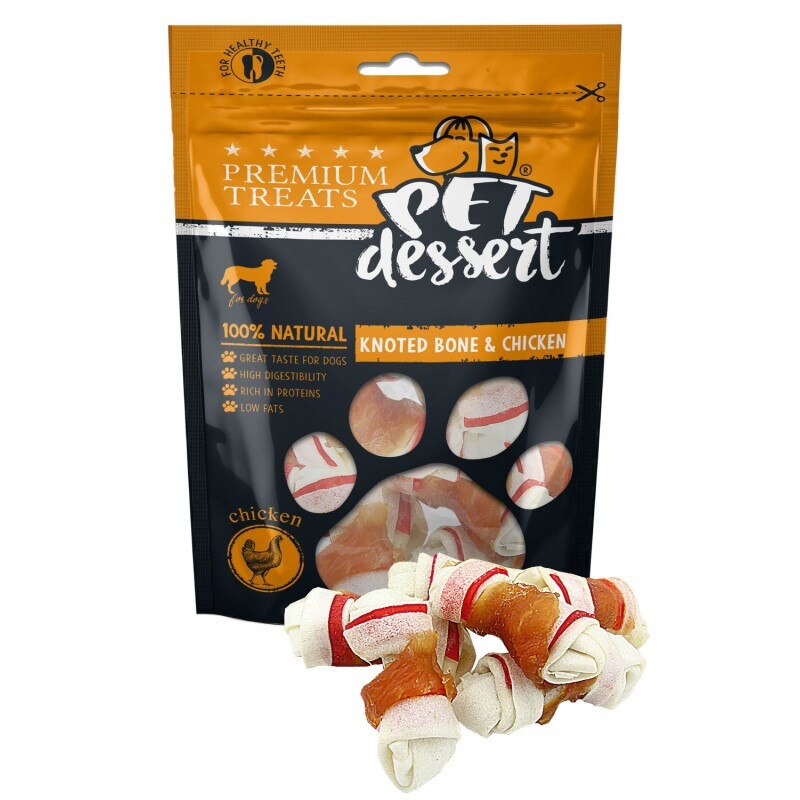 Recompensa Caini Pet's Dessert Os Innodat cu Carne de Pui 80g