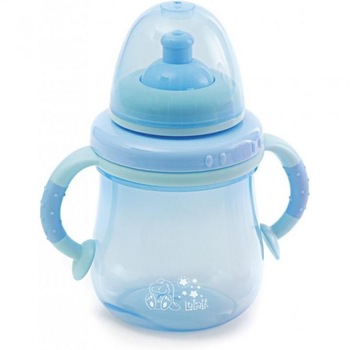 Cana de baut First Sips Lulabi, 300 ml, 6 luni+, Albastru Cana de baut First Sips Lulabi, 300 ml, 6 luni+, Albastru