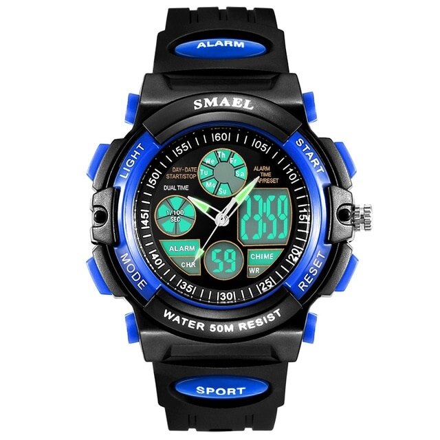 Ceas pentru copii Smael Shock, Albastru