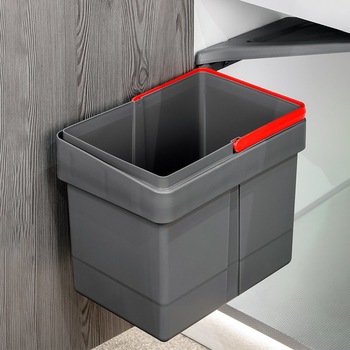 Cos de gunoi 15 l, incorporabil cu capac automat, gri antracit Cos de gunoi 15 l, incorporabil cu capac automat, gri antracit