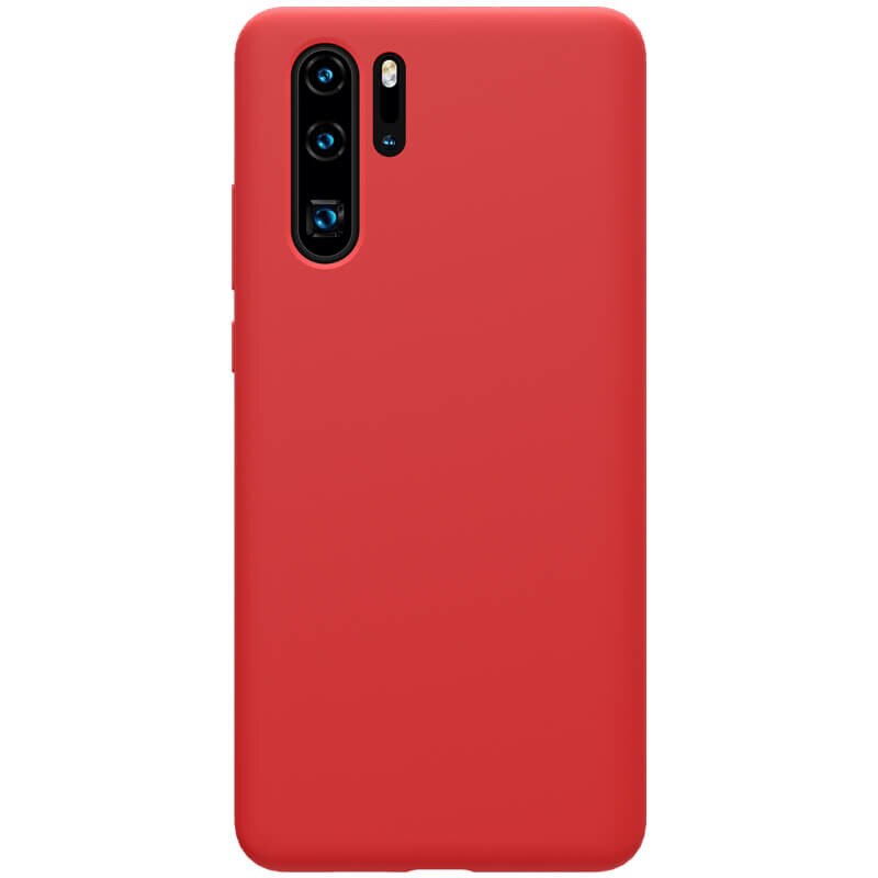 Husa din silicon rosu mat, cu interior de microfibra, pentru Huawei P30 Pro - Nillkin Flex