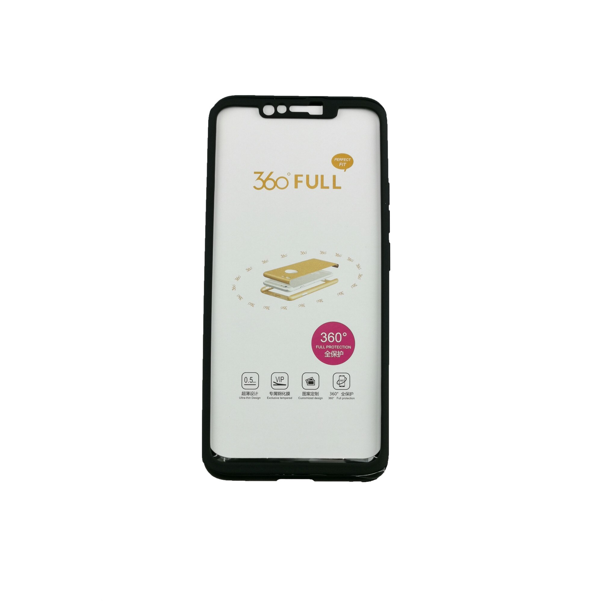 Husa Huawei Mate 20 Pro Flippy Full Cover 360 Negru + Folie de protectie