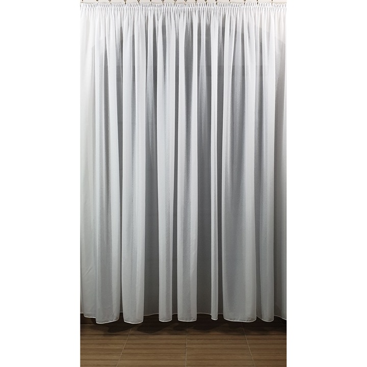 MASTEL függöny 170x245cm, ráncolószalaggal, fehér, CR1 modell