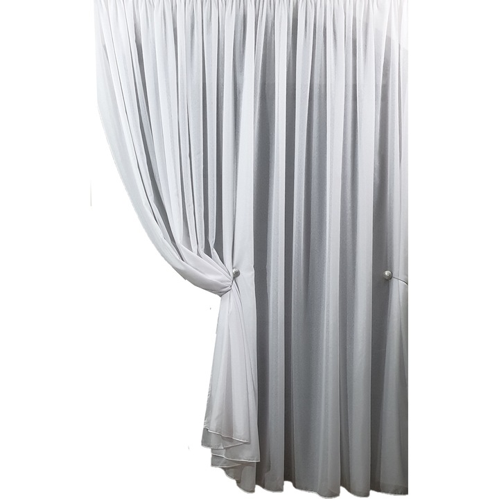 MASTEL CR1 függöny, 700 x 245 cm, ráncolószalag, fehér