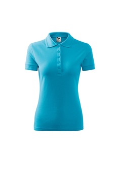 Tricou dama, Malfini, polo, cambrat, gramaj ridicat, Turcoaz Tricou dama, Malfini, polo, cambrat, gramaj ridicat, Turcoaz