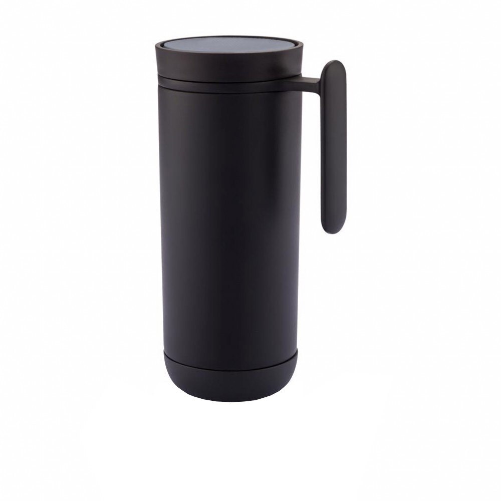 Cana de calatorie 225 ml, fara scurgeri, perete dublu, XD by AleXer, CK, pp, otel inoxidabil, negru, breloc inclus