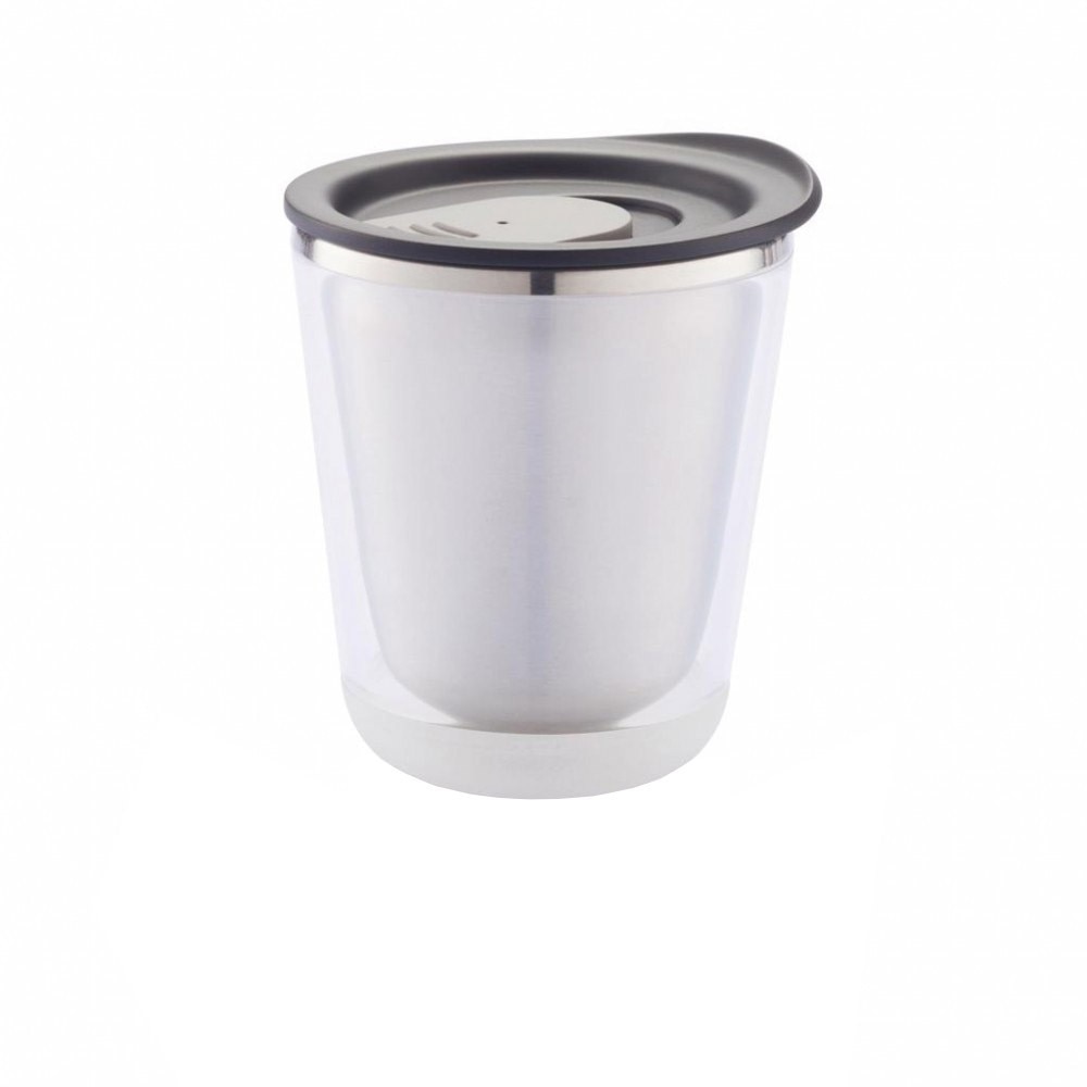 Cana cafea 227 ml, XD by AleXer, DA, otel inoxidabil, as, negru, breloc inclus din piele ecologica si metal