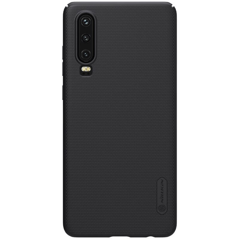 Husa de protectie spate din plastic texturat negru, pentru Huawei P30- Nillkin Frosted Shield
