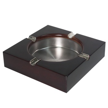 Scrumiera din lemn si metal CULINARO 14x14xh3,5cm Scrumiera din lemn si metal CULINARO 14x14xh3,5cm