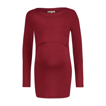 Bluza / tunica, Noppies, alaptare, rosu inchis, XXL EU Bluza / tunica, Noppies, alaptare, rosu inchis, XXL EU