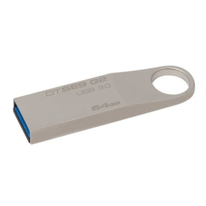 Memorie USB KDT518-SE9, 64GB, USB 3.0, citire 100MB/s, 45 x 12.2 x 4.6mm, metalic