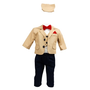 Costum botez Baby Boss, culoare crem-bleumarin, varsta 3-6 luni Costum botez Baby Boss, culoare crem-bleumarin, varsta 3-6 luni