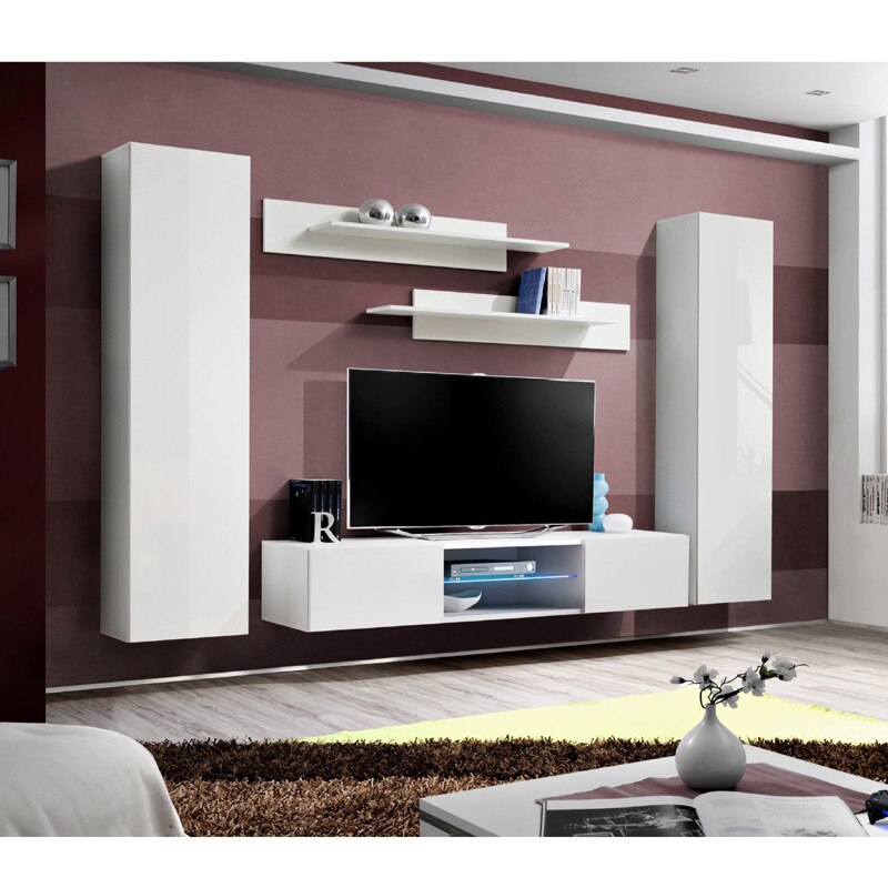 Living Genarom Fly O 23 WW FY O1, Alb/Alb Lucios, 260 x 190 x 40 cm