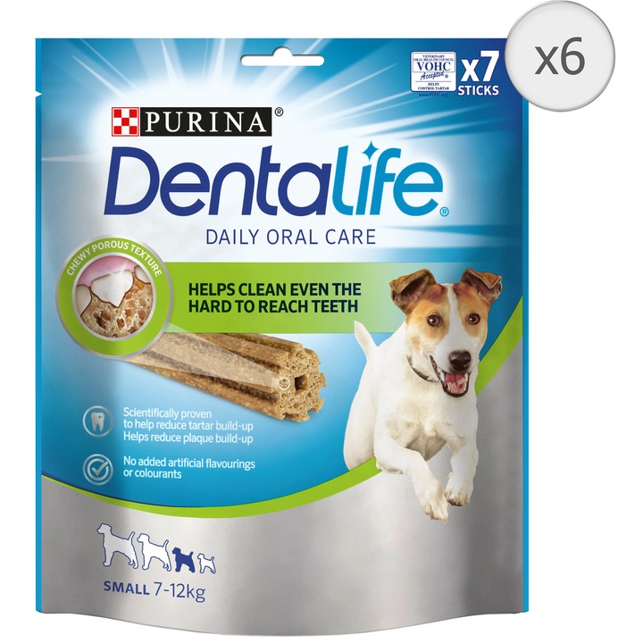 Dentalife Jutalomfalat, kutyáknak, kis termetűeknek, 6 x 115g