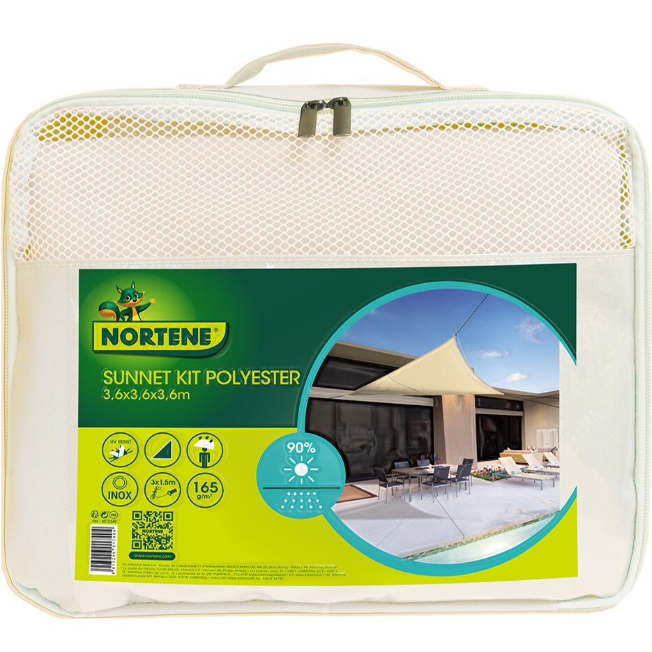 Protectie solara Sunnet Kit bej 90% 3.6 x 3.6 x 3.6 m