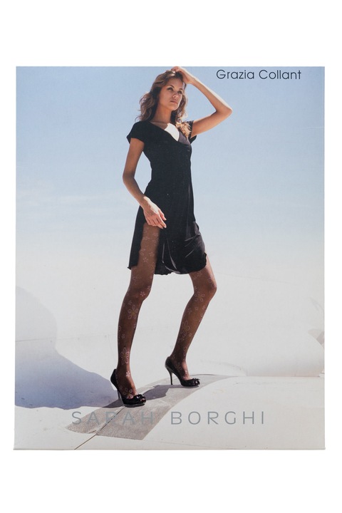 Dres subtire cu model floral pe tot piciorul, Sarah Borghi, Grazia, Nude