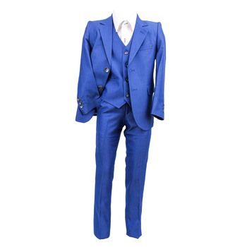 Costum elegant-casual, model Joy, culoare albastra, varsta 6 ani Costum elegant-casual, model Joy, culoare albastra, varsta 6 ani