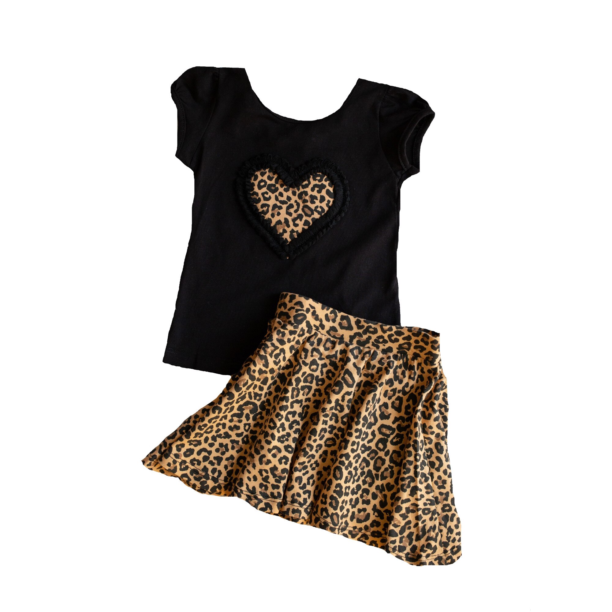 Compleu de vara din 2 piese, animal print, varsta 4 ani, 104 cm