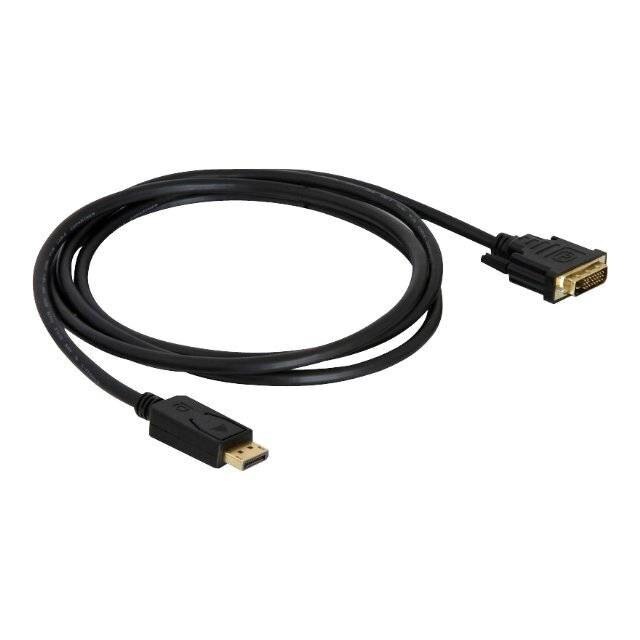 Cablu de conectare , Delock , Displayport 1.2 tata la DVI 24+1 tata , 5 m , negru