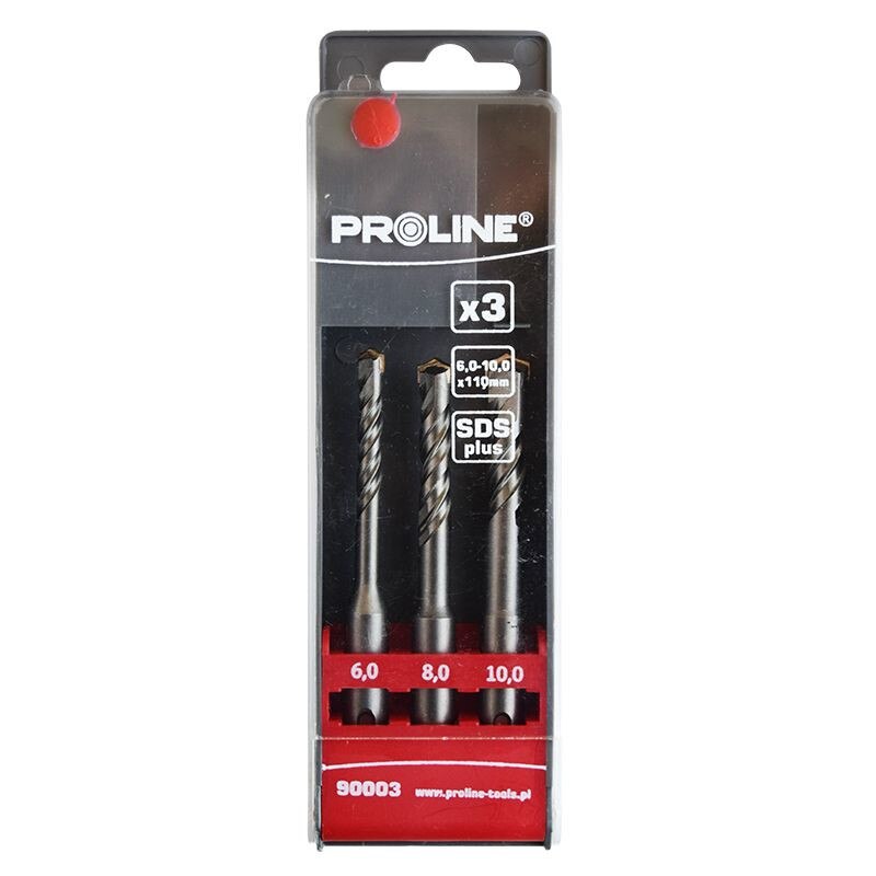 Burghiu Proline pentru beton, bispiralate, prindere SDS plus, 110 mm, 6-10 mm, 3 piese