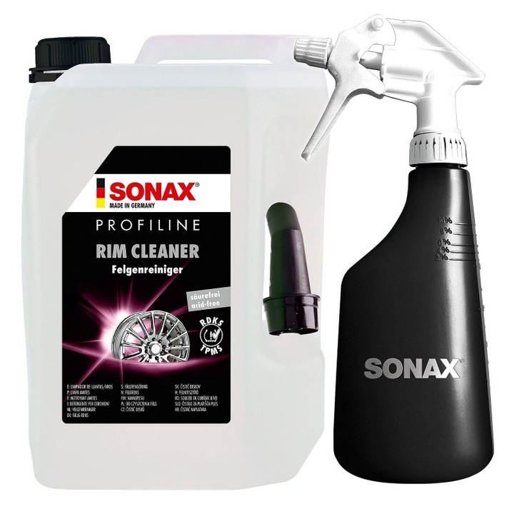 Комплект Sonax - Препарат за почистване на джанти 5L с Пръскачка 500ML