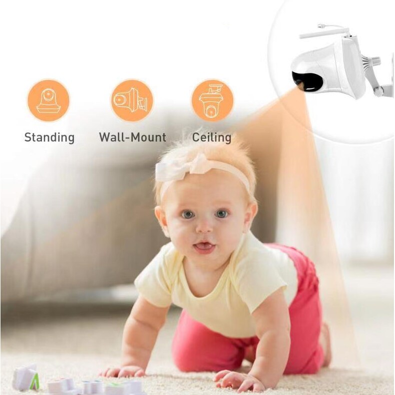Baby Monitor Smartic® SM39, Display XXL 3.5 inch, Rotire Automata 355⁰