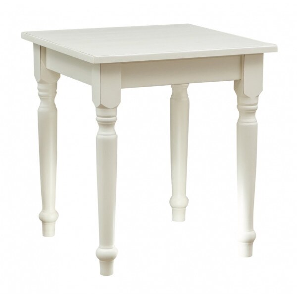 Masa fixa - alb antichizat, Mobila lemn masiv, Tuscan Furniture, Lemn Masiv, 70 x 70 x 78 cm