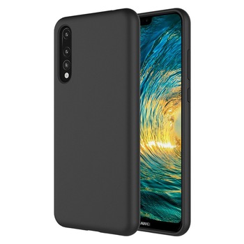Husa Premium Liquid Silicon Huawei P20 Pro Black Husa Premium Liquid Silicon Huawei P20 Pro Black