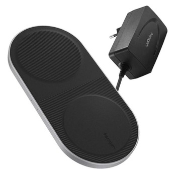 Stand cu Incarcare Wireless Spigen F310W Duo Black Stand cu Incarcare Wireless Spigen F310W Duo Black