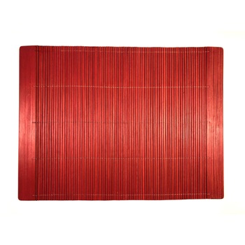 Suport Farfurii, Naproane/Placemats, set de 2, dreptunghiular, rosu, bambus, model rezistent, NATURA Suport Farfurii, Naproane/Placemats, set de 2, dreptunghiular, rosu, bambus, model rezistent, NATURA
