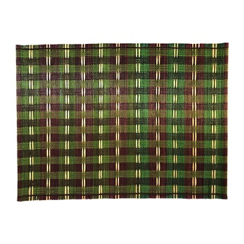 Suport Farfurii, Naproane/Placemats, set de 4, dreptunghiular, verde in dungi, fibre naturale, model maleabil, usor in greutate, NATURA Suport Farfurii, Naproane/Placemats, set de 4, dreptunghiular, verde in dungi, fibre naturale, model maleabil, usor in greutate, NATURA