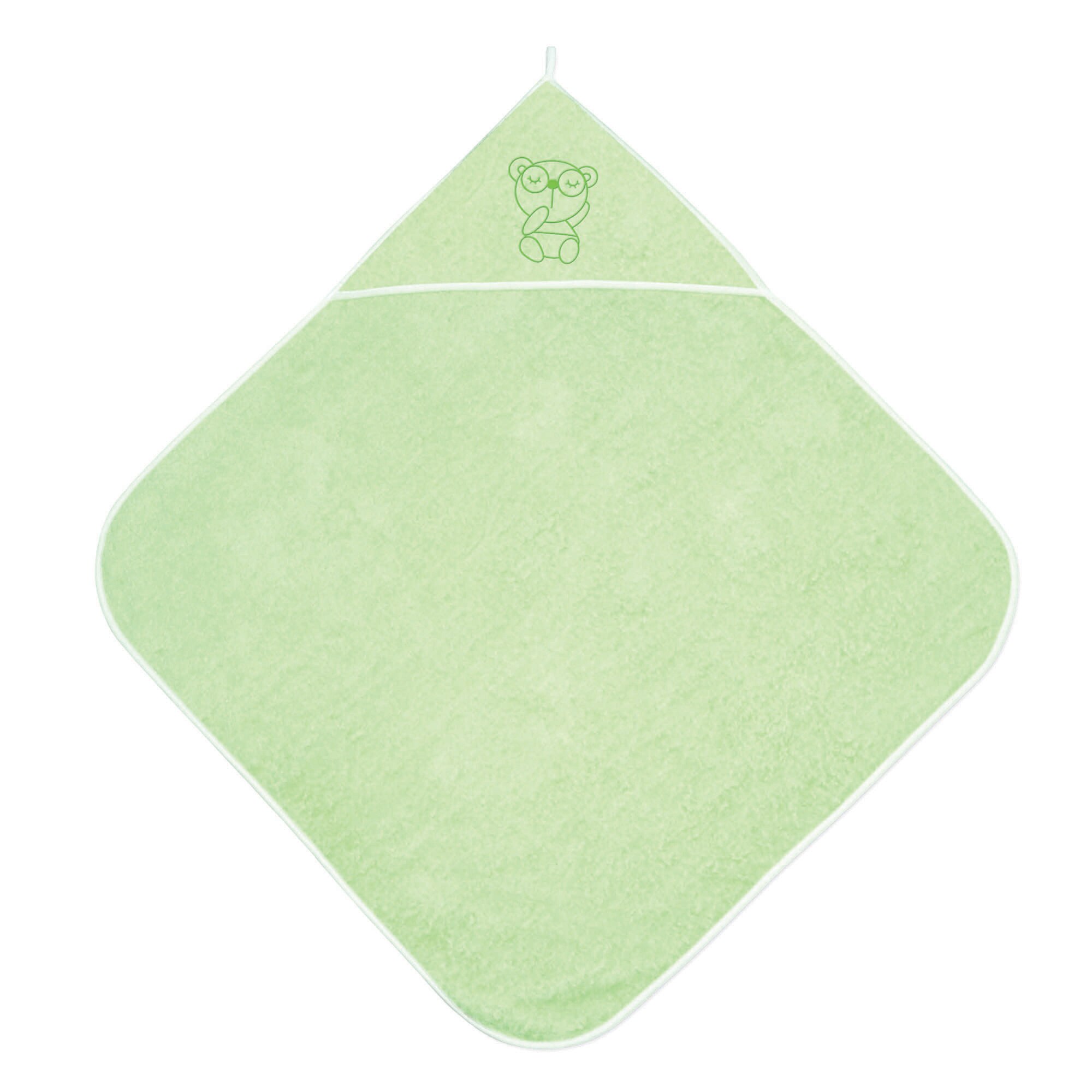 Prosop bebe Lorelli Classic, cu gluga, 80x80 cm, Green, Verde
