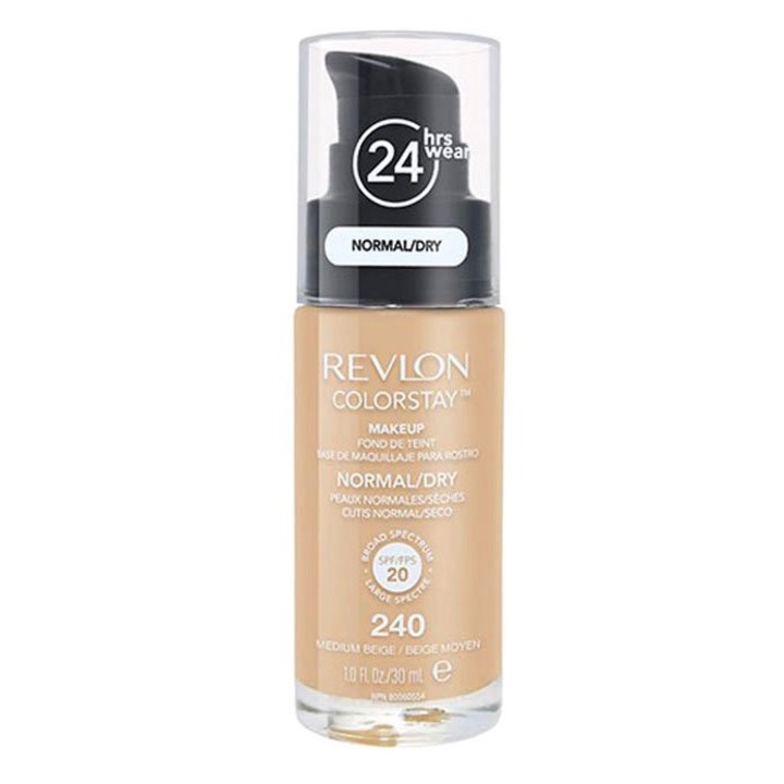 Fond De Ten Revlon Colorstay Normal / Dry Skin Cu Pompita - 240 Medium Beige, 30ml Medium beige