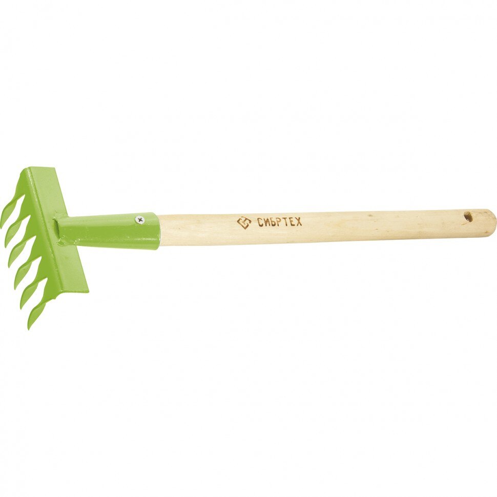 Grebla, 6 dinti, 120 mm, cu maner 390 mm, dinti rasuciti, SIBRTEH