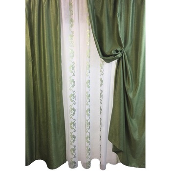 Set doua draperii si perdea Emerald Stems by Liz Line-SDP30