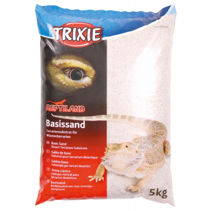 Nisip De Baza Pentru Terariu De Desert, Trixie, 5 kg, Alb, 76134