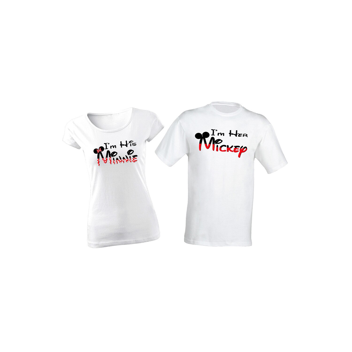 Set de 2 tricouri pentru cuplu I'm Minnie/Mickey , marimea XL