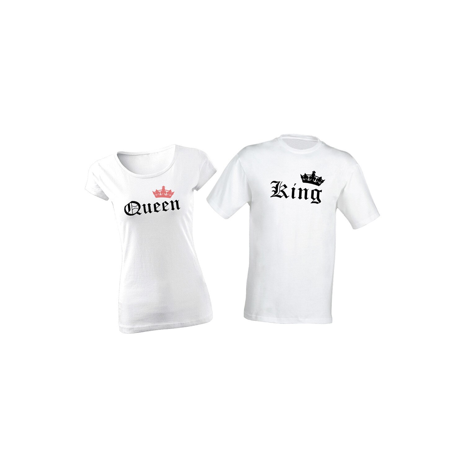 Set de 2 tricouri pentru cuplu KING / QUEEN, marimea XL